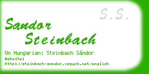sandor steinbach business card
